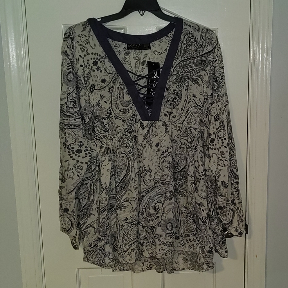 New!! Flowy bohemian peasant too! 1x!